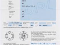 Diamant und Brillant 0,25 Carat mit Zertifikat DPL-TV898