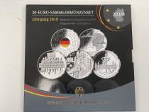 5x 20 Euro ADFGJ Silber Gedenkmünze PP 2019 Folder