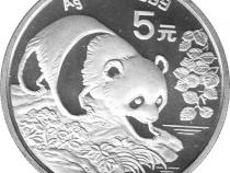 China Panda 1/2 Unze Silber 5 Yuan 1994