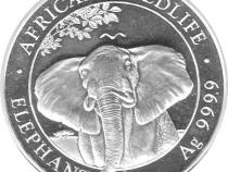 Somalia Elefant 2 Unzen Silber 2021