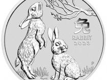 Lunar III Silbermünze Australien Hase 5 Unzen 2023