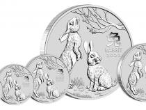 Lunar III Silbermünze Australien Hase 2 Unzen 2023