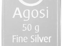 Silberbarren 50 Gramm Agosi