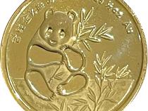 China Panda Goldmünze 1/2 Unze PP 1990 Munich Coin Show