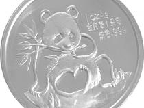 China Panda 1 Unze 1991 PP Silberpanda Coin Show Munich