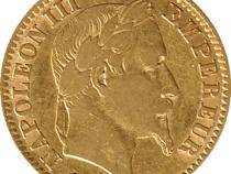 10 Franc Napoleon III mit Kranz Goldmünze 