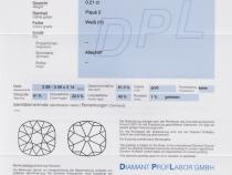 Diamant und Brillant 0,21 Carat mit Zertifikat DPL-TW-873