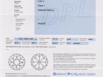 Diamant und Brillant 0,22 Carat mit Zertifikat DHL-TW-876