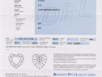 Diamant und Brillant 0,21 Carat mit Zertifikat DPL-TW-879 Herzform