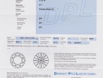Diamant und Brillant 0,22 Carat mit Zertifikat DPL TW-882