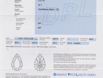 Diamant und Brillant 0,27 Carat mit Zertifikat DPL TW-884