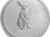 Lunar I Silbermünze Australien Hase 1 Kilo 1999 Perth Mint
