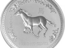 1 Kilo Silber Pferd 2002 Lunar I