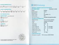 Diamant Brillant 0,59 Carat mit Zertifikat HRD 220000190849