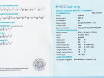 Diamant und Brillant 0,34 Carat mit Zertifikat HRD 22000074138