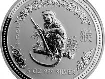 Lunar I Silbermünze Australien Affe 5 Unzen 2004 Perth Mint