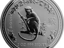 Lunar I Silbermünze Australien Affe 2 Unzen 2004 Perth Mint