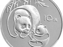 China Panda 1984 mit 27 Gramm PP Silberpanda 10 Yuan