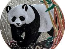1 Unze China Panda 2002 Silbermünze in Farbe