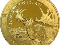 Riesenhirsch 1 Unze Gold 2019 Giganten der Eiszeit