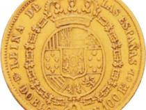 Spanien 100 Reales Dublone Goldmünze Isabel II 1850