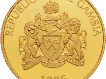 African Goldmünze Gambia Löwe 1 Unze 1996