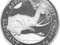 Somalia Elefant 2 Unzen Silber 2023