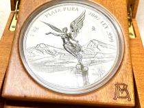 Mexiko Libertad 1 Kilo Silbermünze Siegesgöttin 2017 in Holzbox