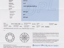 Diamant und Brillant 2,07 Carat mit Zertifikat DPL-SA065