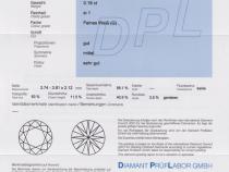 Diamant und Brillant 0,18 Carat mit Zertifikat DPL-SA070