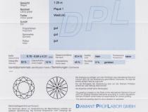 Diamant und Brillant 1,25 Carat mit Zertifikat DPL-TZ494