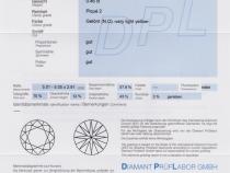 Diamant Brillant 0,46 Carat mit Zertifikat DPL-TZ698