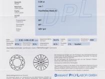 Diamant und Brillant 0,26 Carat mit Zertifikat DPL-TZ699