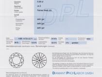 Diamant und Brillant 0,36 Carat mit Zertifikat DPL-TZ706