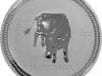 Lunar I Silbermünze Australien Ochse 1 KIlo 2009 Perth Mint