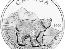 Grizzly 2011 1 Unze Silber Kanada Wildlife Serie