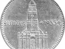 Garnisonskirche mit Datum 2 Reichsmark Silbermünze