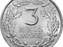 Jaeger 321 Weimarer Republik 3 Reichsmark Rheinlande 1925