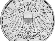 Jaeger 81 Lübeck 2 Mark großes Wappen 1904-1912