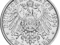 Jaeger 81 Lübeck 2 Mark großes Wappen 1904-1912