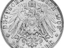 Jaeger 82 Lübeck 3 Mark großes Wappen 1908-1914