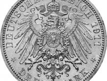 Jaeger 166 Schaumburg Lippe 3 Mark Georg mit Datum 1911
