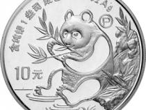 China Panda 1 Unze 1991 PP Silberpanda 10 Yuan