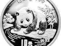 China Panda 1 Unze 1995 PP Silberpanda 10 Yuan