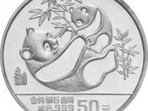 China Panda 5 Unzen 1989 PP Silberpanda 50 Yuan mit Box