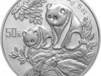 China Panda 5 Unzen 1992 Silberpanda 50 Yuan