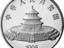 China Panda 5 Unzen 1995 Silberpanda 50 Yuan