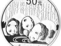 China Panda 5 Unzen 2013 PP Silberpanda 50 Yuan mit Box