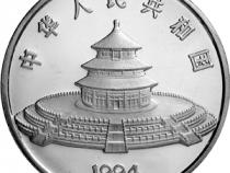 China Panda 12 Unzen 1994 Silberpanda 100 Yuan