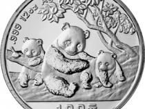 China Panda 12 Unzen 1997 Silberpanda 100 Yuan